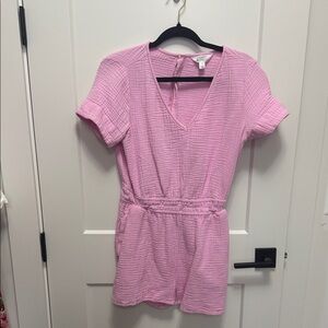 Market & Spruce Pink Textured Romper